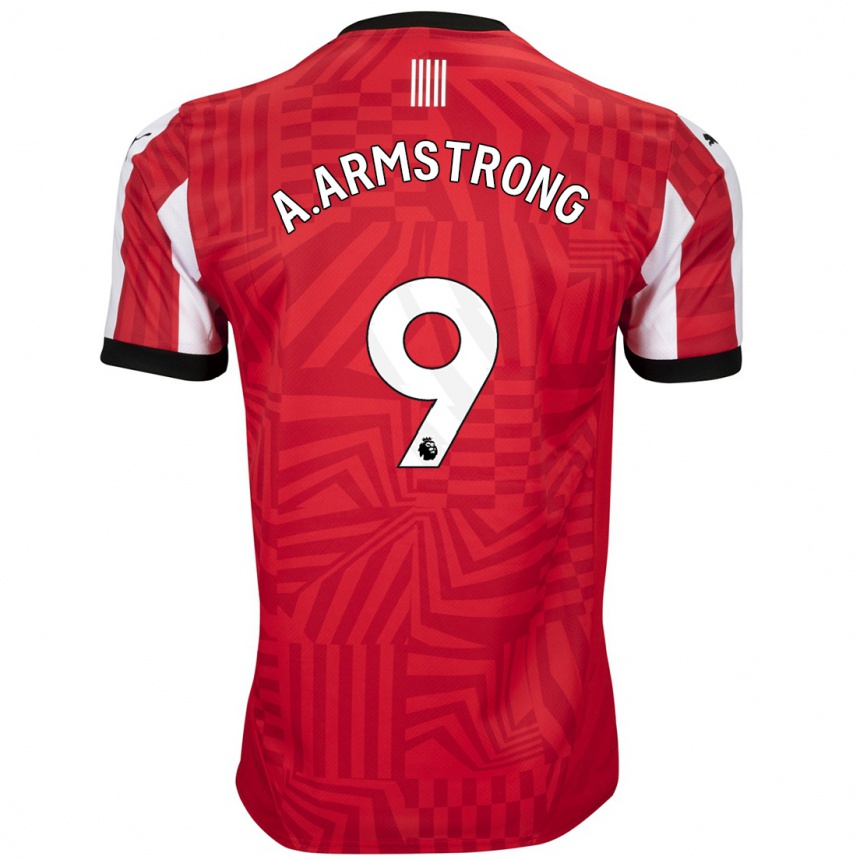 Hombre Fútbol Camiseta Adam Armstrong #9 Rojo Blanco 1ª Equipación 2024/25 México