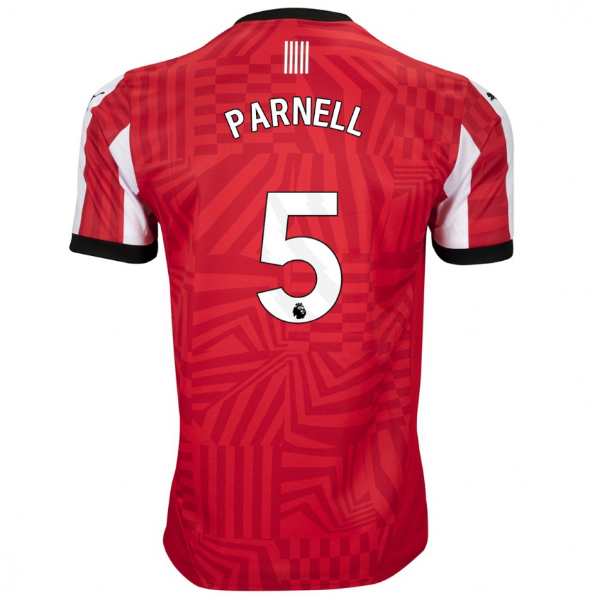 Hombre Fútbol Camiseta Rosanna Parnell #5 Rojo Blanco 1ª Equipación 2024/25 México