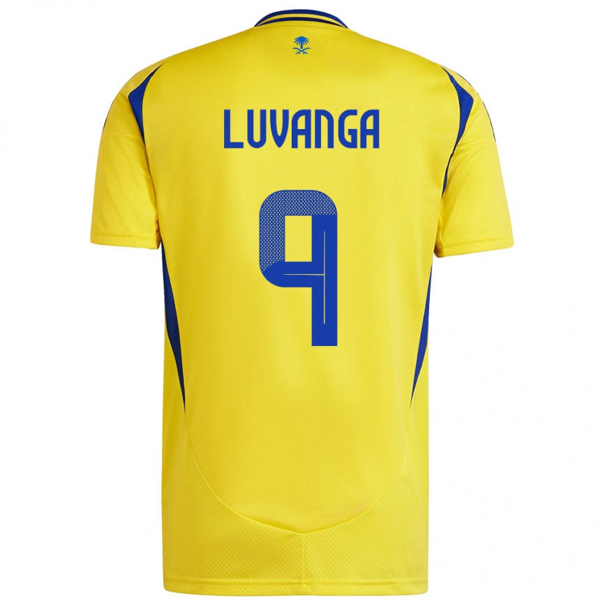 Hombre Fútbol Camiseta Clara Luvanga #9 Amarillo Azul 1ª Equipación 2024/25 México