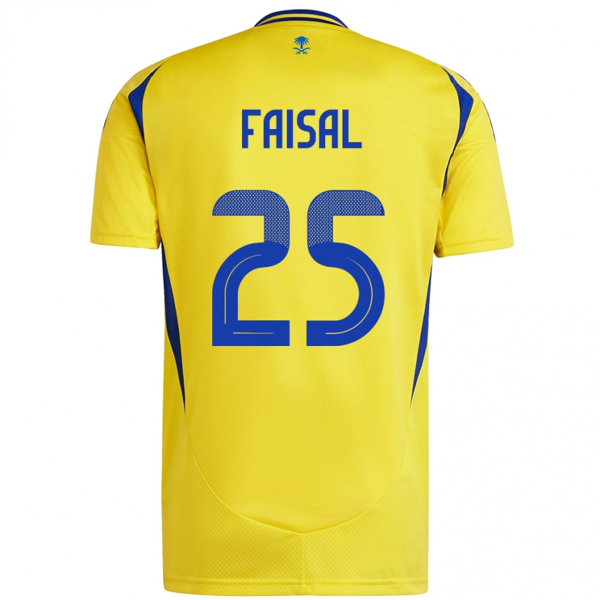 Hombre Fútbol Camiseta Samira Faisal #25 Amarillo Azul 1ª Equipación 2024/25 México