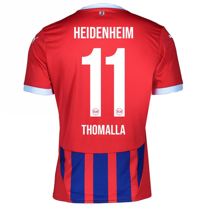 Hombre Fútbol Camiseta Denis Thomalla #11 Rojo Azul 1ª Equipación 2024/25 México