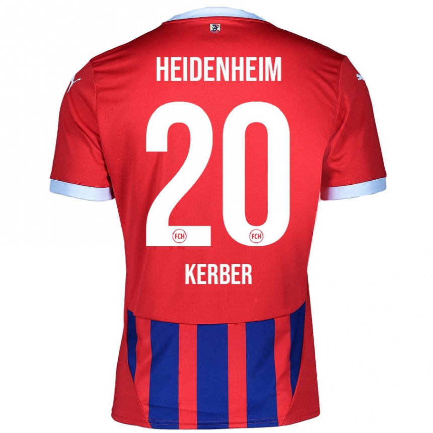 Hombre Fútbol Camiseta Luca Kerber #20 Rojo Azul 1ª Equipación 2024/25 México