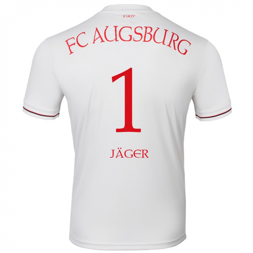 Hombre Fútbol Camiseta Tobias Jäger #1 Blanco 1ª Equipación 2024/25 México