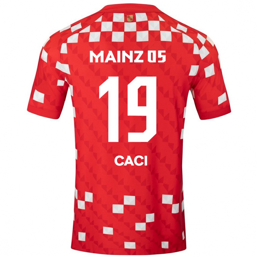 Hombre Fútbol Camiseta Anthony Caci #19 Blanco Rojo 1ª Equipación 2024/25 México