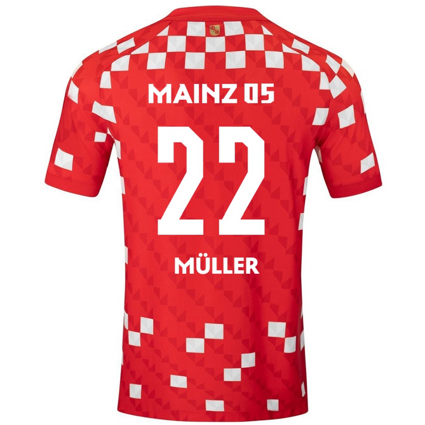 Hombre Fútbol Camiseta Tim Müller #22 Blanco Rojo 1ª Equipación 2024/25 México