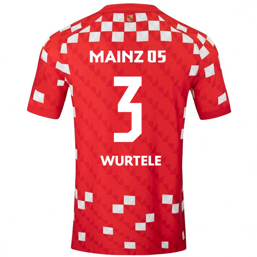 Hombre Fútbol Camiseta Fabienne Würtele #3 Blanco Rojo 1ª Equipación 2024/25 México