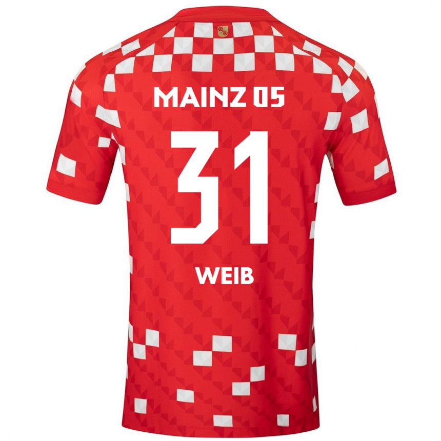 Hombre Fútbol Camiseta Finja Weiß #31 Blanco Rojo 1ª Equipación 2024/25 México