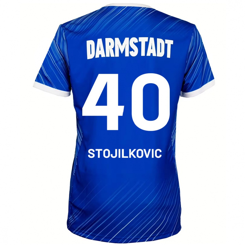 Hombre Fútbol Camiseta Filip Stojilkovic #40 Azul Blanco 1ª Equipación 2024/25 México