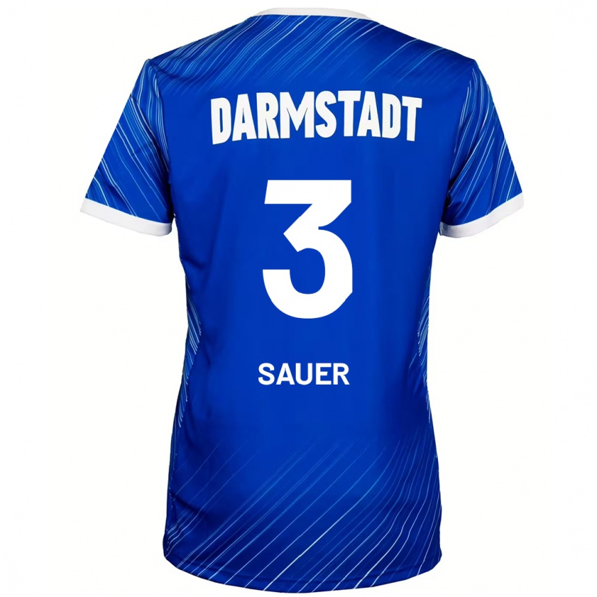 Hombre Fútbol Camiseta Nick Sauer #3 Azul Blanco 1ª Equipación 2024/25 México