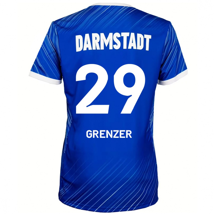 Hombre Fútbol Camiseta Mika Grenzer #29 Azul Blanco 1ª Equipación 2024/25 México