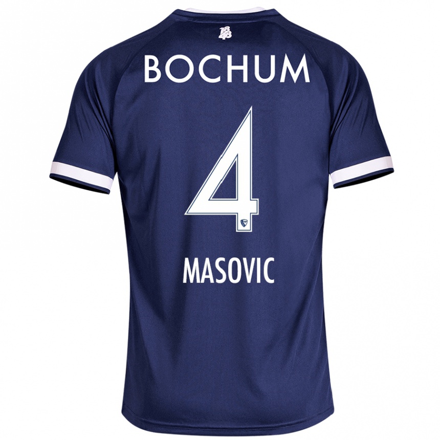 Hombre Fútbol Camiseta Erhan Masovic #4 Azul Oscuro 1ª Equipación 2024/25 México