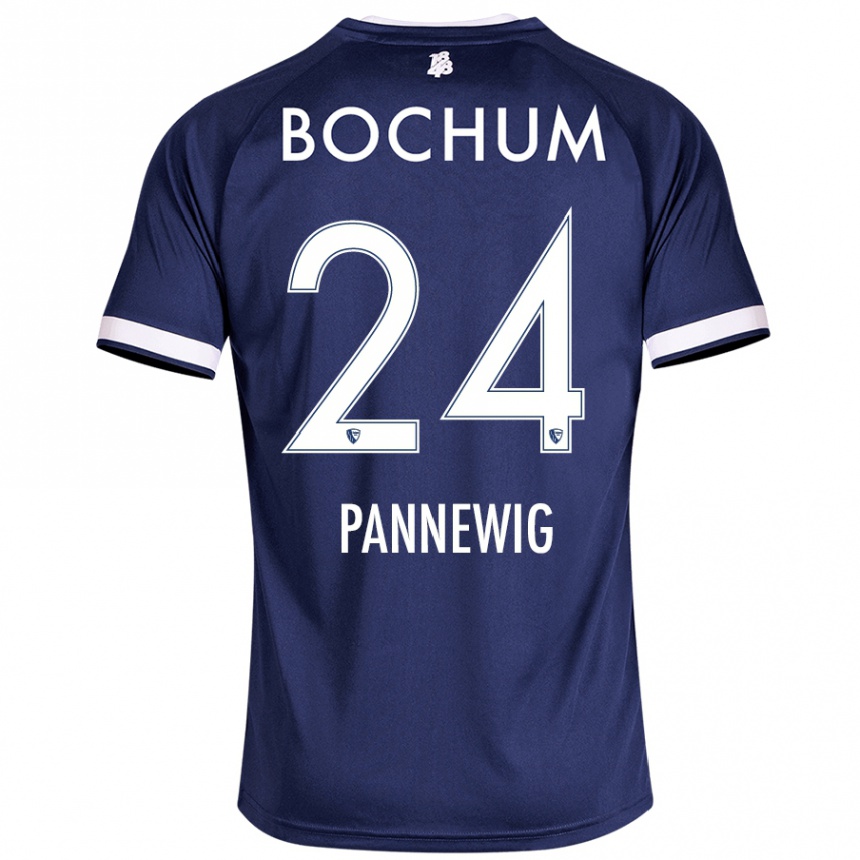 Hombre Fútbol Camiseta Mats Pannewig #24 Azul Oscuro 1ª Equipación 2024/25 México