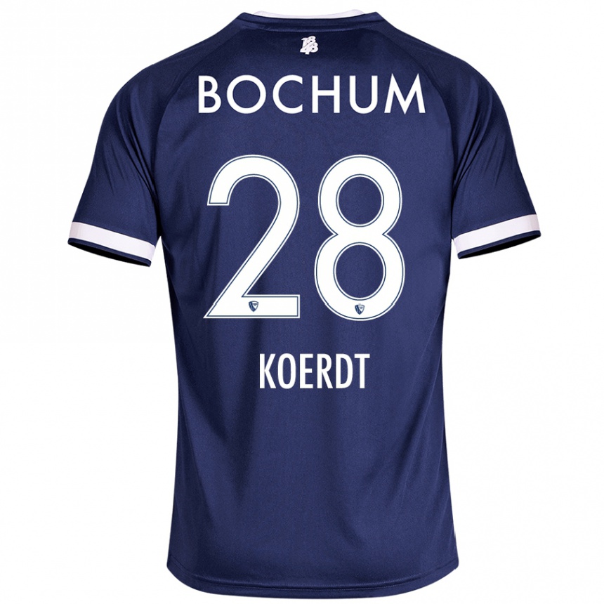 Hombre Fútbol Camiseta Lennart Koerdt #28 Azul Oscuro 1ª Equipación 2024/25 México