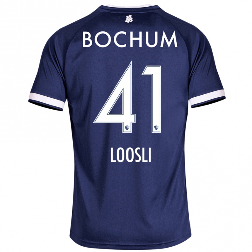 Hombre Fútbol Camiseta Noah Loosli #41 Azul Oscuro 1ª Equipación 2024/25 México