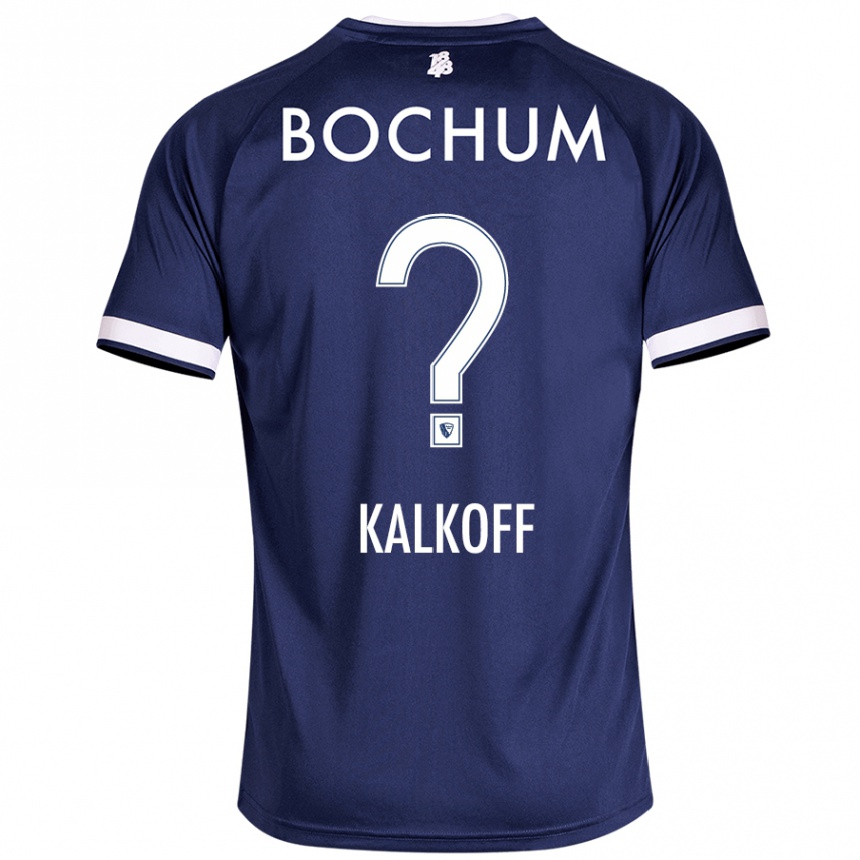 Hombre Fútbol Camiseta Jona Kalkoff #0 Azul Oscuro 1ª Equipación 2024/25 México