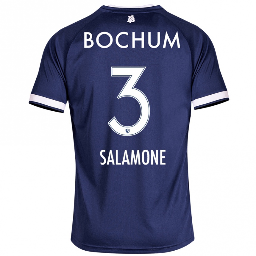 Hombre Fútbol Camiseta Elia-Giona Salamone #3 Azul Oscuro 1ª Equipación 2024/25 México