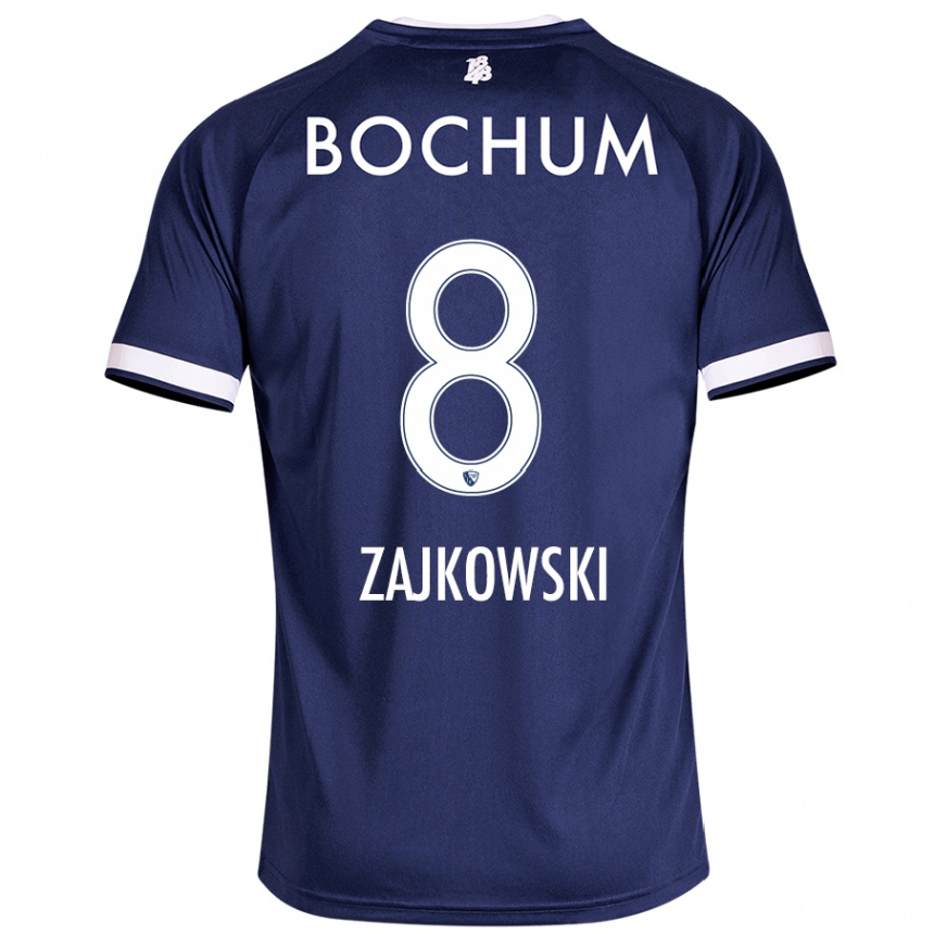 Hombre Fútbol Camiseta Cedric Zajkowski #8 Azul Oscuro 1ª Equipación 2024/25 México