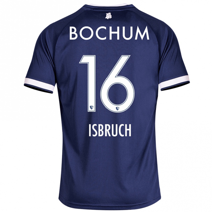 Hombre Fútbol Camiseta L. Isbruch #16 Azul Oscuro 1ª Equipación 2024/25 México