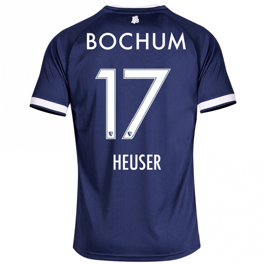 Hombre Fútbol Camiseta Ben Heuser #17 Azul Oscuro 1ª Equipación 2024/25 México