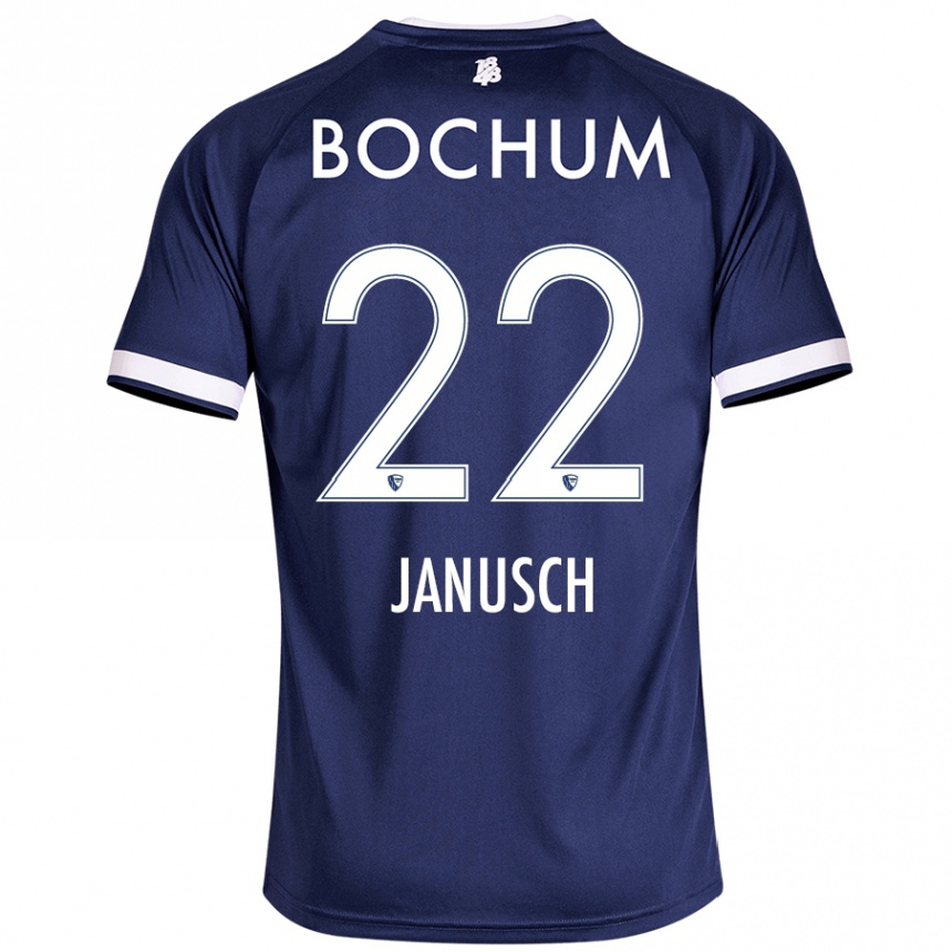 Hombre Fútbol Camiseta Thees Janusch #22 Azul Oscuro 1ª Equipación 2024/25 México