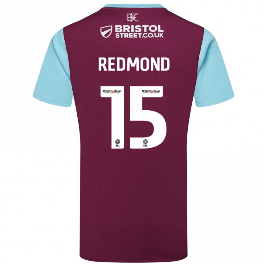 Hombre Fútbol Camiseta Nathan Redmond #15 Borgoña Azul Cielo 1ª Equipación 2024/25 México