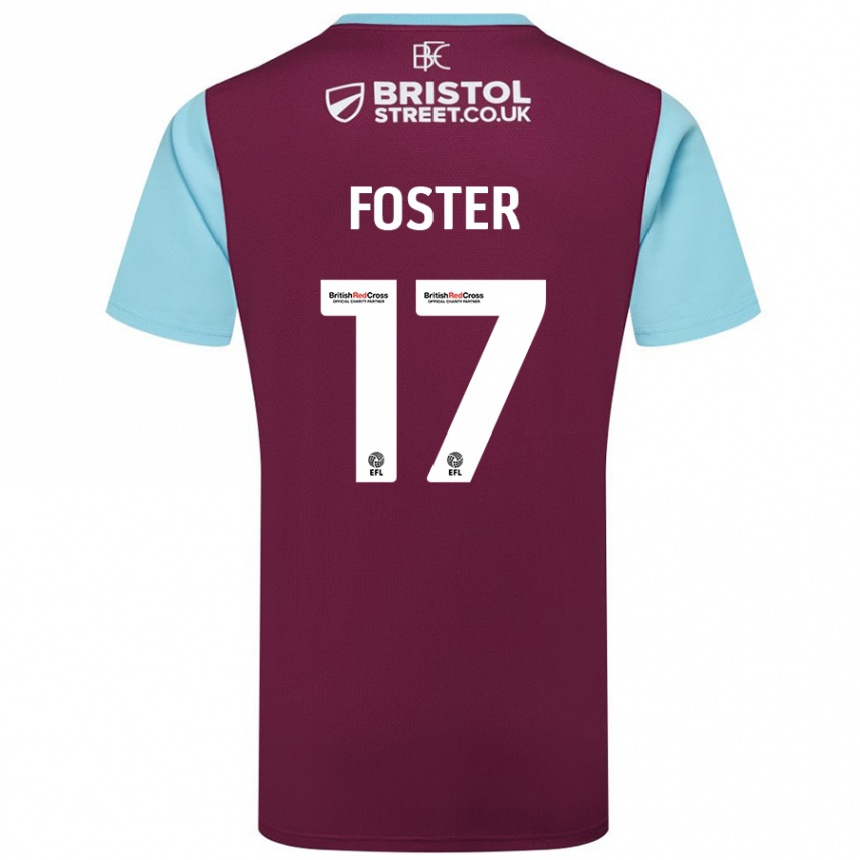 Hombre Fútbol Camiseta Lyle Foster #17 Borgoña Azul Cielo 1ª Equipación 2024/25 México