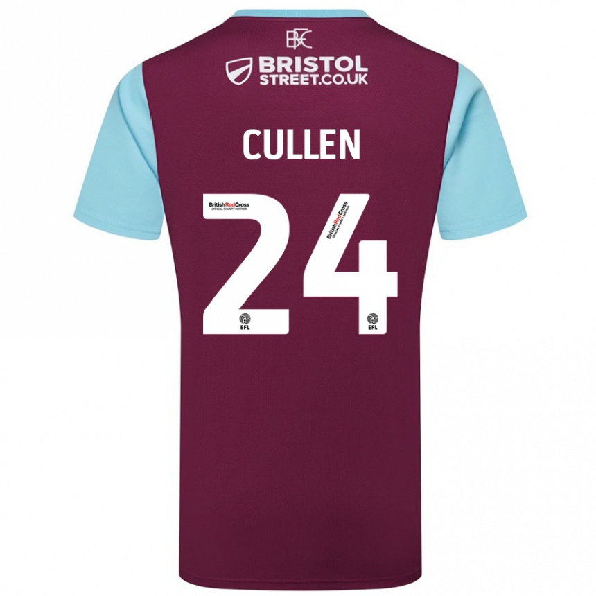 Hombre Fútbol Camiseta Josh Cullen #24 Borgoña Azul Cielo 1ª Equipación 2024/25 México