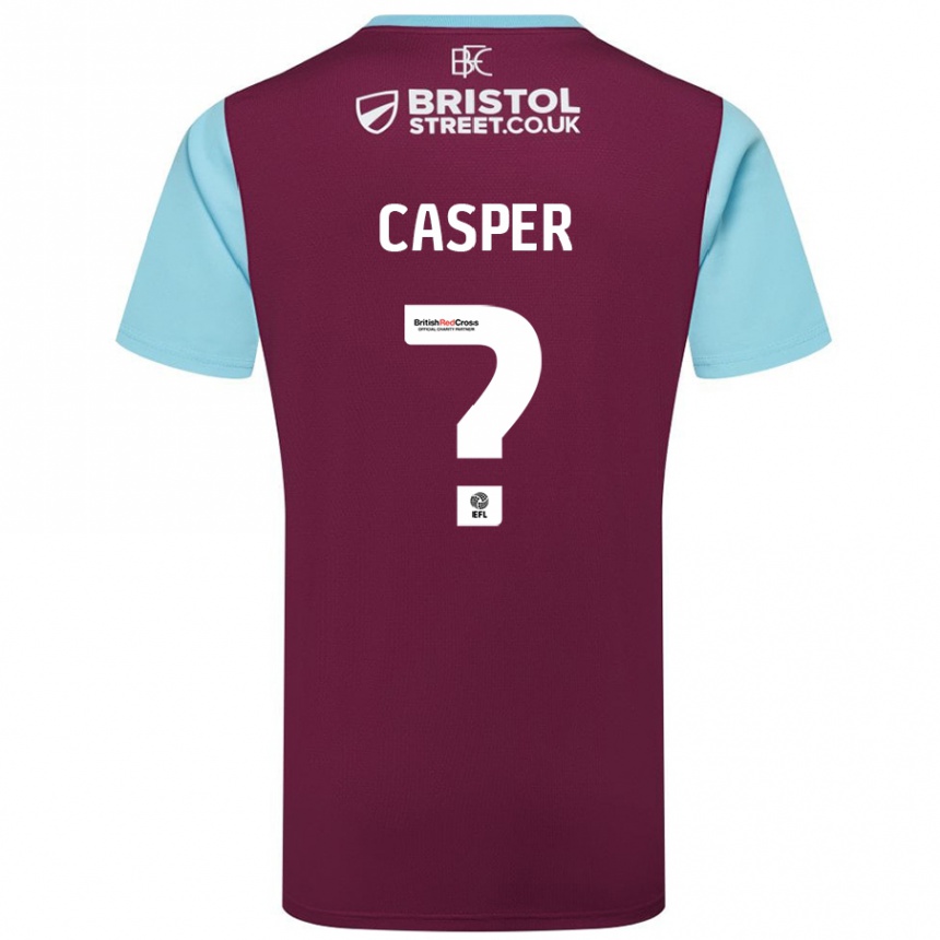 Hombre Fútbol Camiseta Charlie Casper #0 Borgoña Azul Cielo 1ª Equipación 2024/25 México