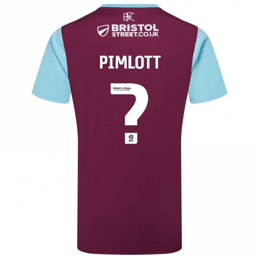 Hombre Fútbol Camiseta Oliver Pimlott #0 Borgoña Azul Cielo 1ª Equipación 2024/25 México