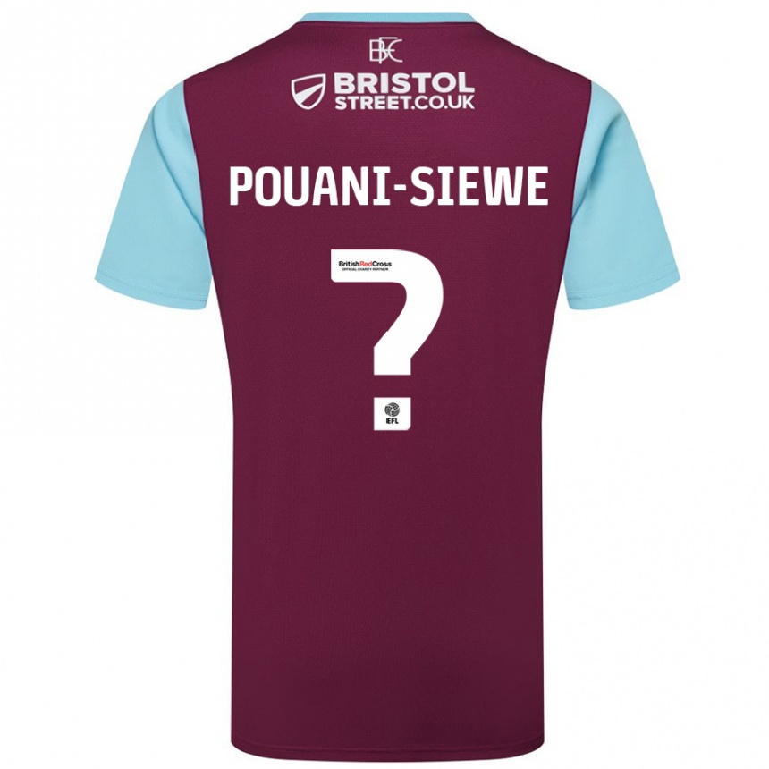 Hombre Fútbol Camiseta Brandon Pouani-Siewe #0 Borgoña Azul Cielo 1ª Equipación 2024/25 México