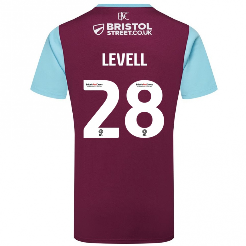 Hombre Fútbol Camiseta Kirstie Levell #28 Borgoña Azul Cielo 1ª Equipación 2024/25 México