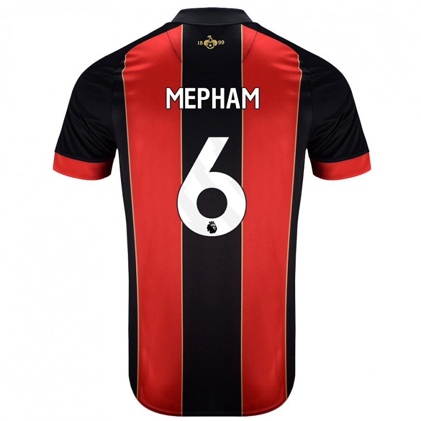 Hombre Fútbol Camiseta Chris Mepham #6 Rojo Negro 1ª Equipación 2024/25 México