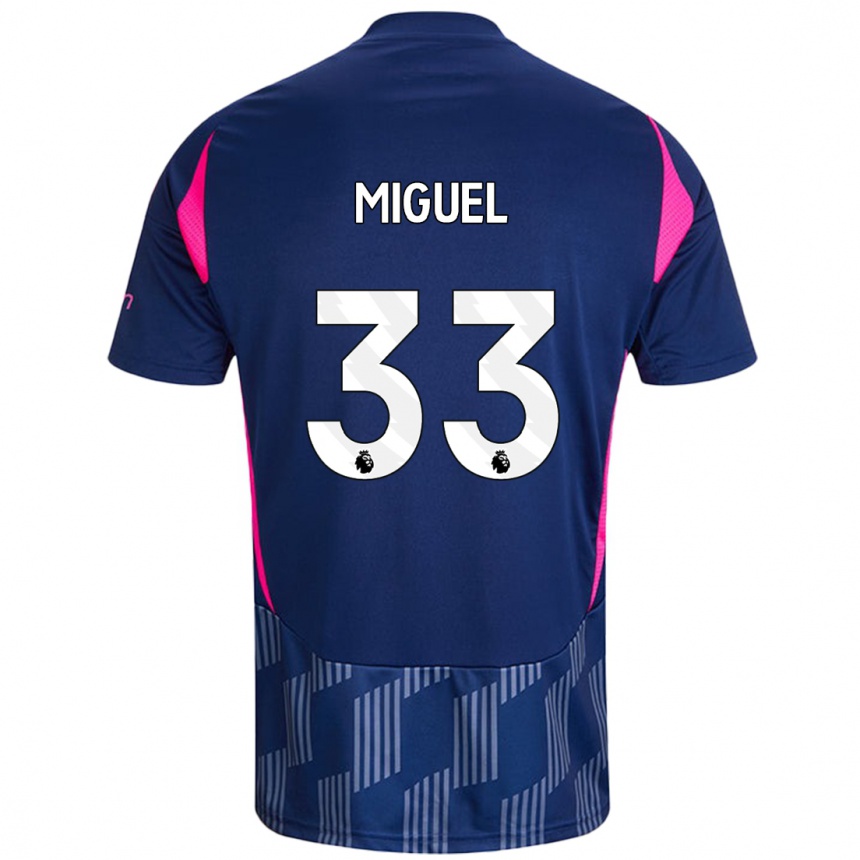 Hombre Fútbol Camiseta Carlos Miguel #33 Azul Real Rosa 2ª Equipación 2024/25 México