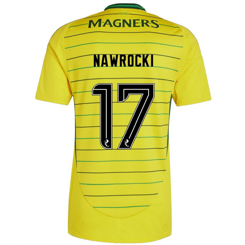 Hombre Fútbol Camiseta Maik Nawrocki #17 Amarillo 2ª Equipación 2024/25 México