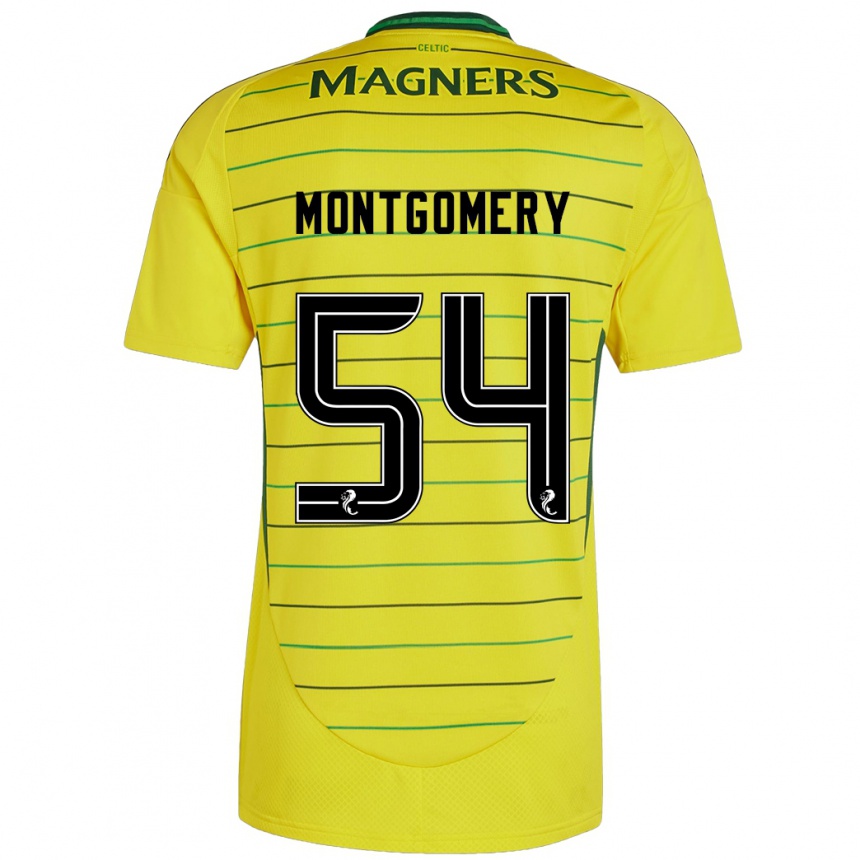 Hombre Fútbol Camiseta Adam Montgomery #54 Amarillo 2ª Equipación 2024/25 México