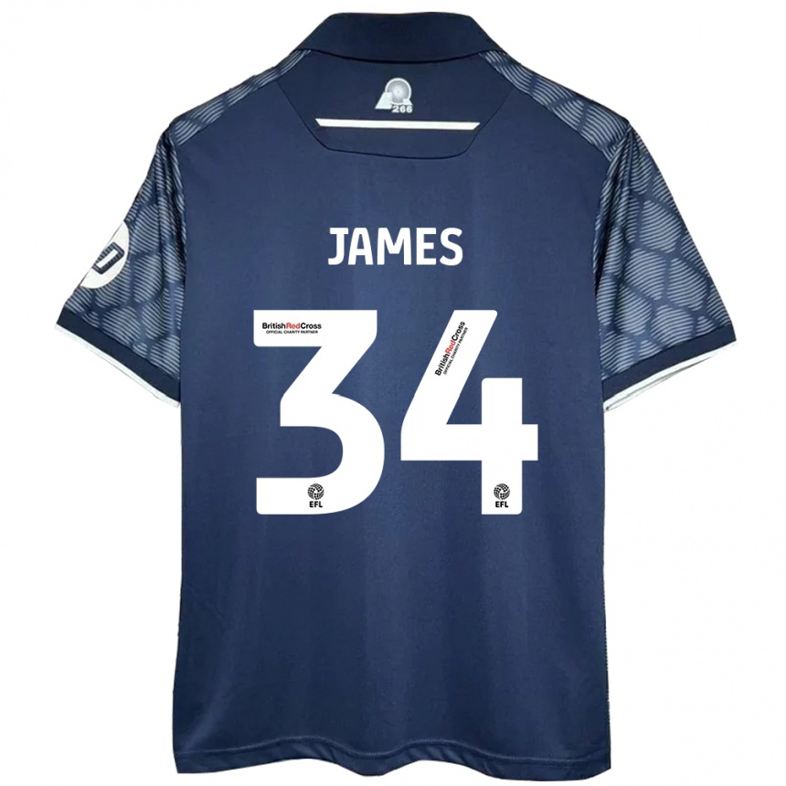 Hombre Fútbol Camiseta Aaron James #34 Negro 2ª Equipación 2024/25 México