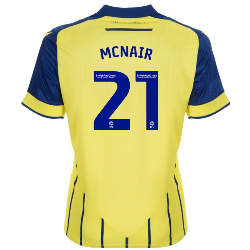 Hombre Fútbol Camiseta Paddy Mcnair #21 Amarillo Azul 2ª Equipación 2024/25 México