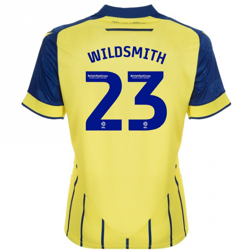 Hombre Fútbol Camiseta Joe Wildsmith #23 Amarillo Azul 2ª Equipación 2024/25 México