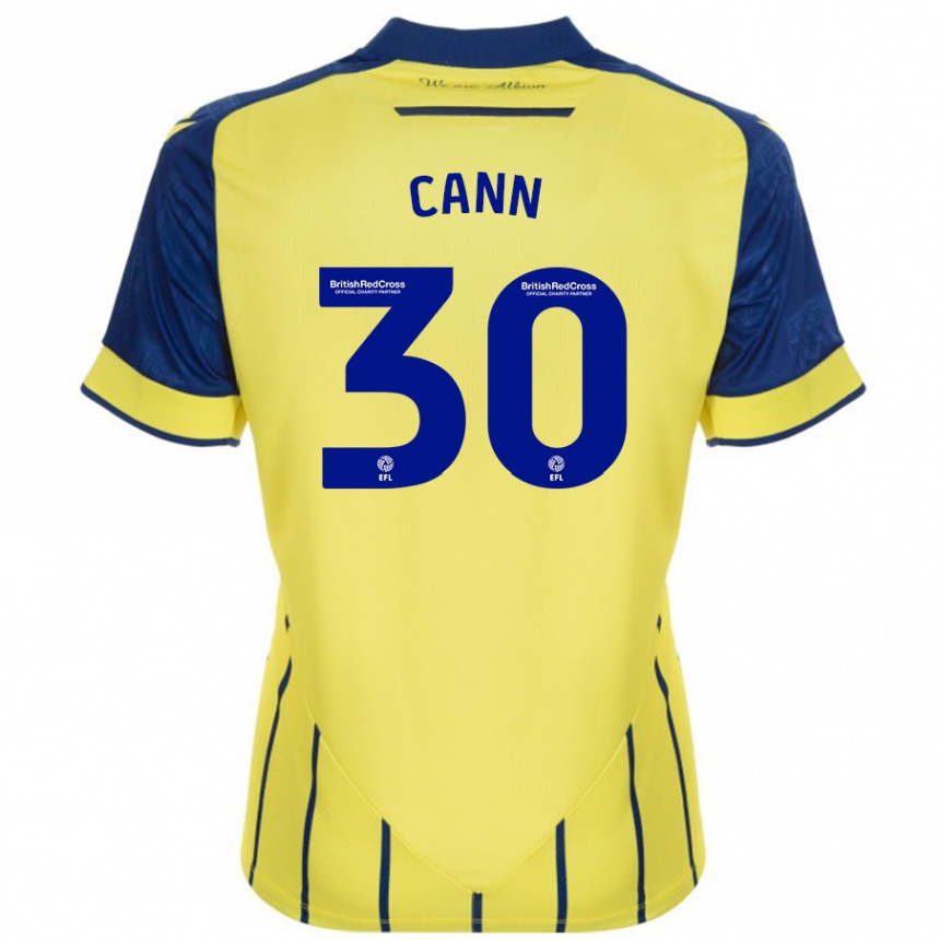 Hombre Fútbol Camiseta Ted Cann #30 Amarillo Azul 2ª Equipación 2024/25 México