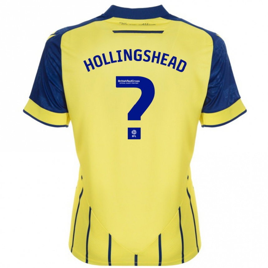 Hombre Fútbol Camiseta Ronnie Hollingshead #0 Amarillo Azul 2ª Equipación 2024/25 México