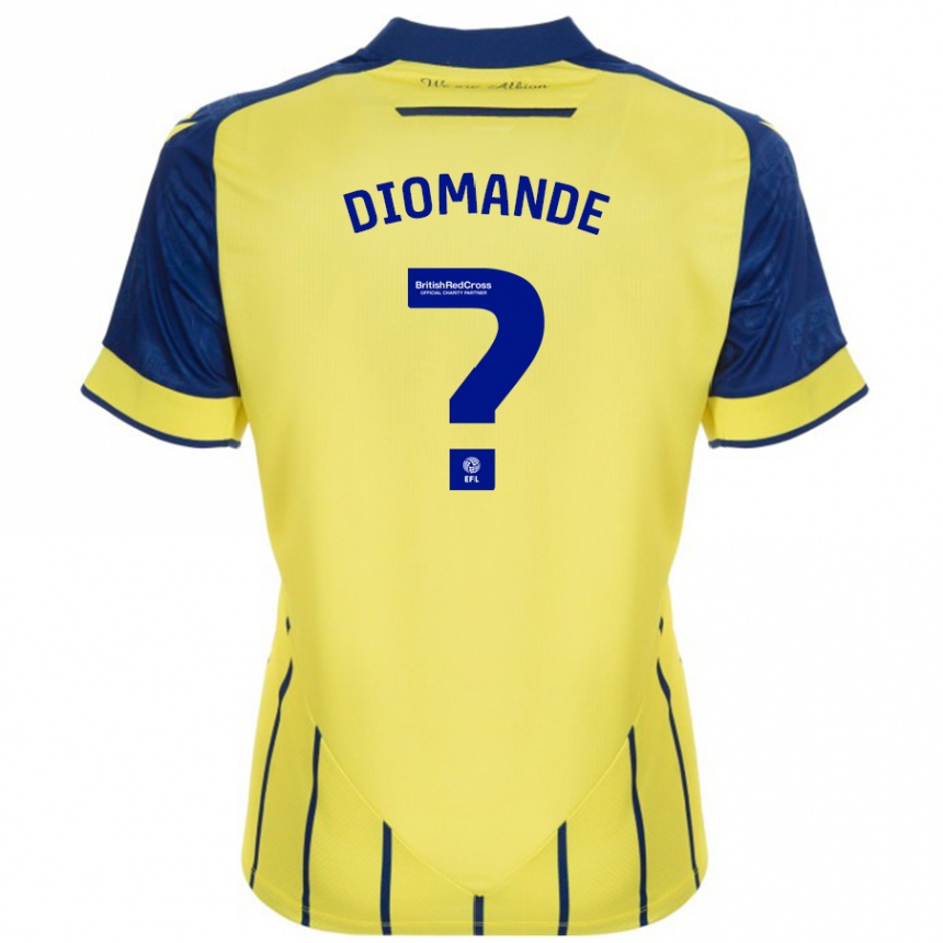 Hombre Fútbol Camiseta Muhamed Diomande #0 Amarillo Azul 2ª Equipación 2024/25 México