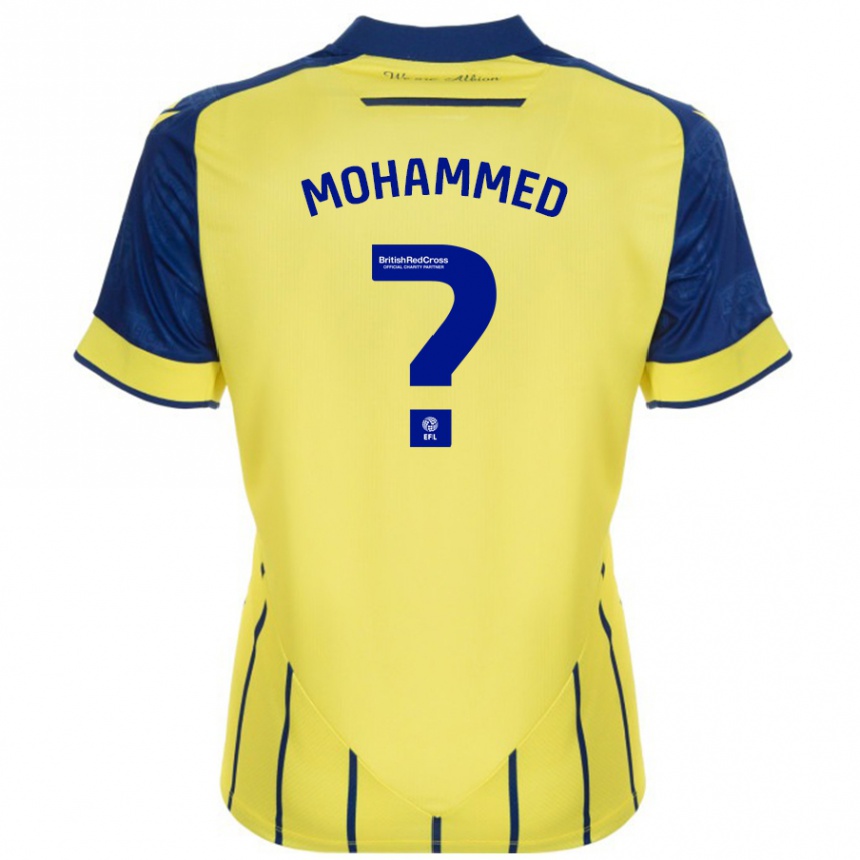 Hombre Fútbol Camiseta Jamal Mohammed #0 Amarillo Azul 2ª Equipación 2024/25 México