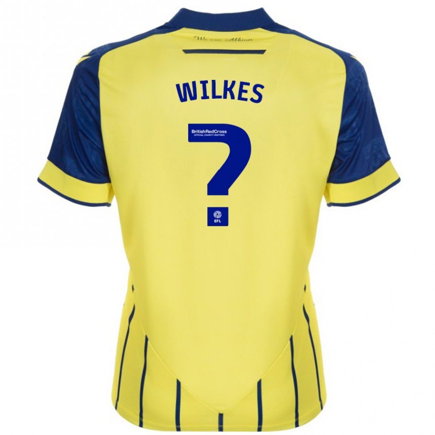 Hombre Fútbol Camiseta Liam Wilkes #0 Amarillo Azul 2ª Equipación 2024/25 México