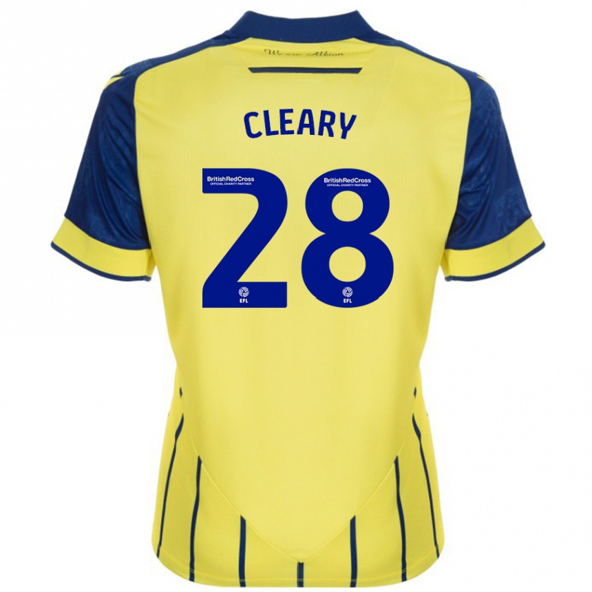 Hombre Fútbol Camiseta Reyes Cleary #28 Amarillo Azul 2ª Equipación 2024/25 México