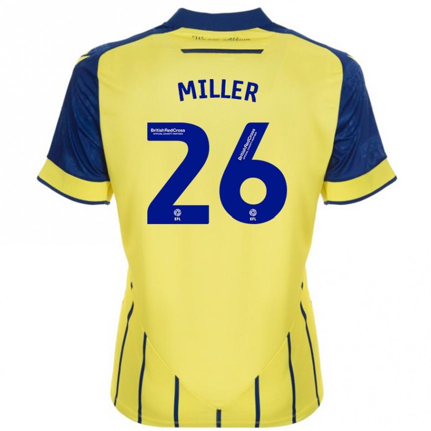 Hombre Fútbol Camiseta Nna Miller #26 Amarillo Azul 2ª Equipación 2024/25 México