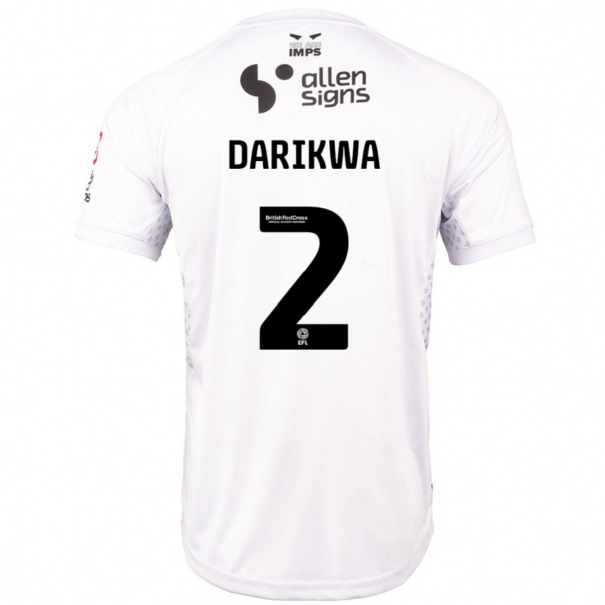 Hombre Fútbol Camiseta Tendayi Darikwa #2 Rojo Blanco 2ª Equipación 2024/25 México