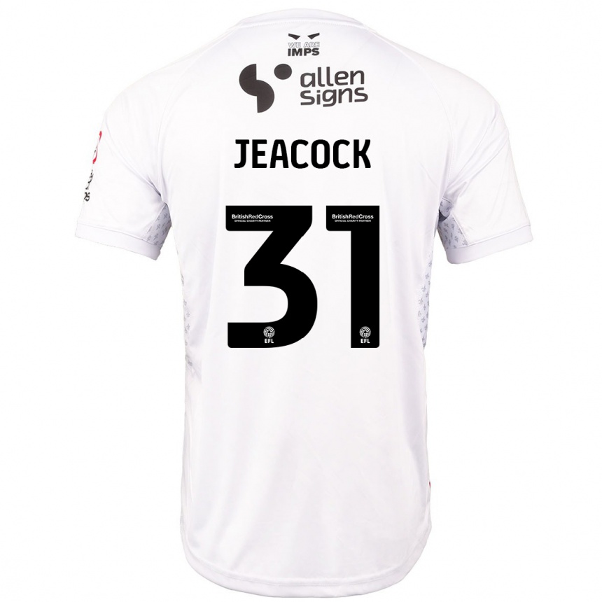 Hombre Fútbol Camiseta Zach Jeacock #31 Rojo Blanco 2ª Equipación 2024/25 México