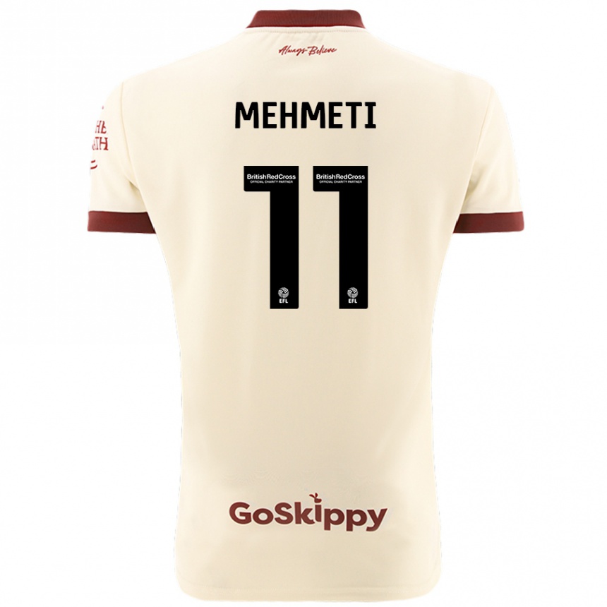 Hombre Fútbol Camiseta Anis Mehmeti #11 Crema Blanco 2ª Equipación 2024/25 México