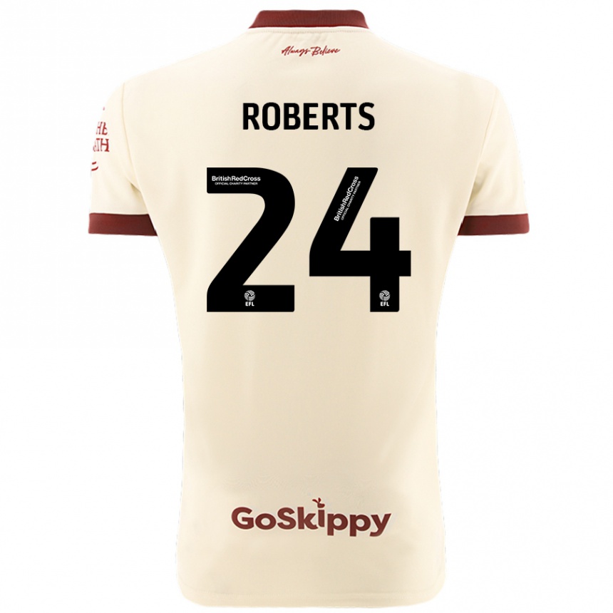 Hombre Fútbol Camiseta Haydon Roberts #24 Crema Blanco 2ª Equipación 2024/25 México