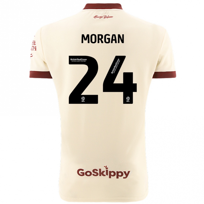 Hombre Fútbol Camiseta Ffion Morgan #24 Crema Blanco 2ª Equipación 2024/25 México